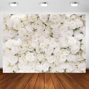 White Flower Backdrop for Party Photoshoot Wedding Floral Wall Party Decoration